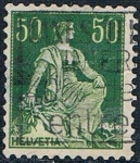 Stamps Switzerland -  ALEGORÍA DE HELVETIA 1907-17 Y&T Nº 124