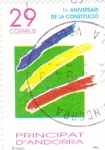 Stamps : Europe : Andorra :  1 aniversari de la constitució