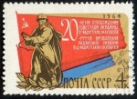 Stamps : Europe : Russia :  Ukraine  libetion.