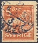 Stamps Sweden -  Standing lion
