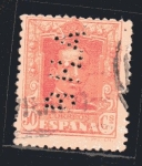Stamps : Europe : Spain :  Alfonso XIII - Taladrado