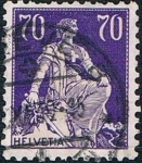 Stamps Switzerland -  ALEGORÍA DE HELVETIA 1924-27 Y&T Nº 207