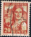 Stamps : Europe : Switzerland :  PRO JUVENTUD 1933. MUJER TESINESA Y&T Nº 269