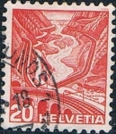 Stamps Switzerland -  SERIE TURÍSTICA 1936. VISTA DE SAINT GOTHARD. Y&T Nº 293