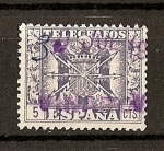 Stamps Spain -  Telegrafos / Escudo de  España.
