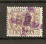 Stamps Spain -  Telegrafos / Escudo de España.