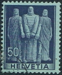 Stamps Switzerland -  SERIE HISTÓRICA 1941. MONUMENTO DE LOS 3 CONJURADOS, POR VIBERT. Y&T Nº 358
