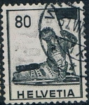 Stamps : Europe : Switzerland :  SERIE HISTÓRICA 1941. GUERRERO MURIENDO, POR F. HÖDLER. Y&T Nº 361