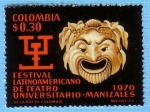 Sellos de America - Colombia -  Festival Latinoamericano de Teatro Universitario