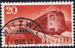 Stamps Switzerland -  CENTENARIO DE LOS FERROCARRILES FEDERALES. Y&T Nº 443