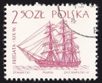 Stamps : Europe : Poland :  POLONIA - BARCOS FREGATA