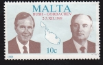 Sellos del Mundo : Europe : Malta : MALTA - BUSH / GORBACHEV 1989