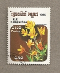 Stamps Cambodia -  Crocus aureus
