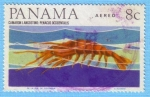 Stamps Panama -  Camarón Langostino: Penacus Occidentalis