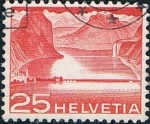Stamps Switzerland -  TÉCNICAS Y PAISAJE 1949. PRESA DE MELIDE. Y&T Nº 486