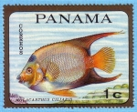 Stamps Panama -  Holacanthus Ciliaris