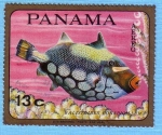 Stamps Panama -  Balistoides Conspicillum
