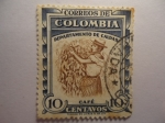 Sellos de America - Colombia -  Departamento de Caldas- Café Suave-Cosecha-caponera.