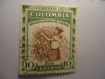 Sellos de America - Colombia -  Departamento de Caldas- Café Suave-Cosecha-caponera.