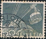 Sellos de Europa - Suiza -  TÉCNICAS Y PAISAJES 1949. TELEFÉRICO DEL SÄNTIS. Y&T Nº 490