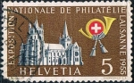 Stamps Switzerland -  EXPOSICIÓN FILATÉLICA NACIONAL 1955. CATEDRAL DE LAUSANA. Y&T Nº 558