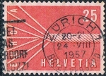 Stamps Switzerland -  EUROPA 1957. Y&T Nº 595