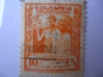 Stamps Colombia -  Loor de la Constitución y las Leyes.