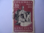 Sellos de America - Colombia -  LINCOLN-Democrata de América.(1809-1959)