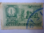 Stamps Colombia -  Caja de Crédito Agrário (1931-1956) 25 años al servicio de la Patria.