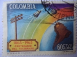 Stamps Colombia -  1865-1965 Centenario del Telégrafo