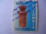 Sellos de America - Colombia -  Cultura TAMALAMEQUE - Museo del Banco Popular. Cerámicas pre-colombinas -