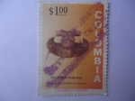 Sellos de America - Colombia -  CULTURA TAIRONA- Cerámicas pre-colombinas - Museo  del Banco Popular.