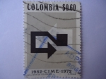Stamps Colombia -  1952-CIME-1972 - Comité Intergubernamental para la migración Europea.
