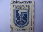 Stamps America - Colombia -  VII JUEGOS ATLÉTICOS NACIONALES.(Cali julio 1954)