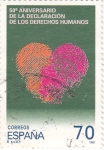 Stamps Spain -  50º aniversario de la declaración de los derechos humanos    (D)