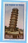 Sellos de Europa - Italia -  La torre de Pisa