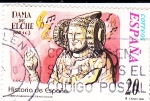 Stamps Spain -  Historia de España- Dama de Elche    (D)