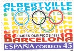 Stamps Spain -  Paises Olímpicos -92 Albertville-Barcelona    (D)