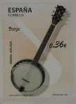 Stamps Spain -  instrumentos musicales (banjo) 2012