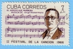 Sellos de America - Cuba -  II Festival de la Canción 