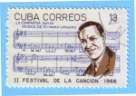 Sellos de America - Cuba -  II Festival de la Canción 