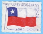 Stamps : America : Chile :  Sesquicentenario de la bandera de Chile