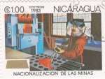Stamps Nicaragua -  nacionalización de las minas