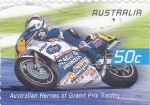 Stamps Australia -  motociclismo
