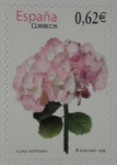 Stamps Spain -  flora: hortensia. 2009