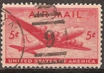 Sellos de America - Estados Unidos -  aereo,DC-4 Skymaster.