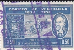Stamps Venezuela -  1º centenario de la implantación del sello de correos 1858-1958