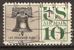 Stamps : America : United_States :  Campana de la Libertad. Correo aéreo. 