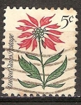 Stamps United States -  Navidad - Poinsettia.