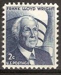 Stamps : America : United_States :  Frank Lloyd Wright (1869-1959).